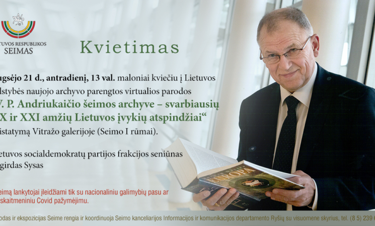 Parodos „V. P. Andriukaičio šeimos šeimos archyve – svarbiausių XX ir XXI amžių Lietuvos įvykių atspindžiai“ pristatymas