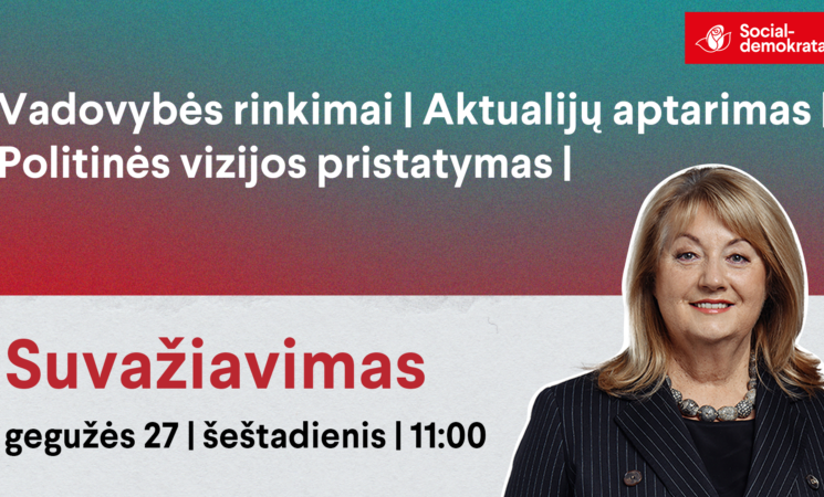 Šeštadienį Lietuvos socialdemokratų partija renkasi į suvažiavimą
